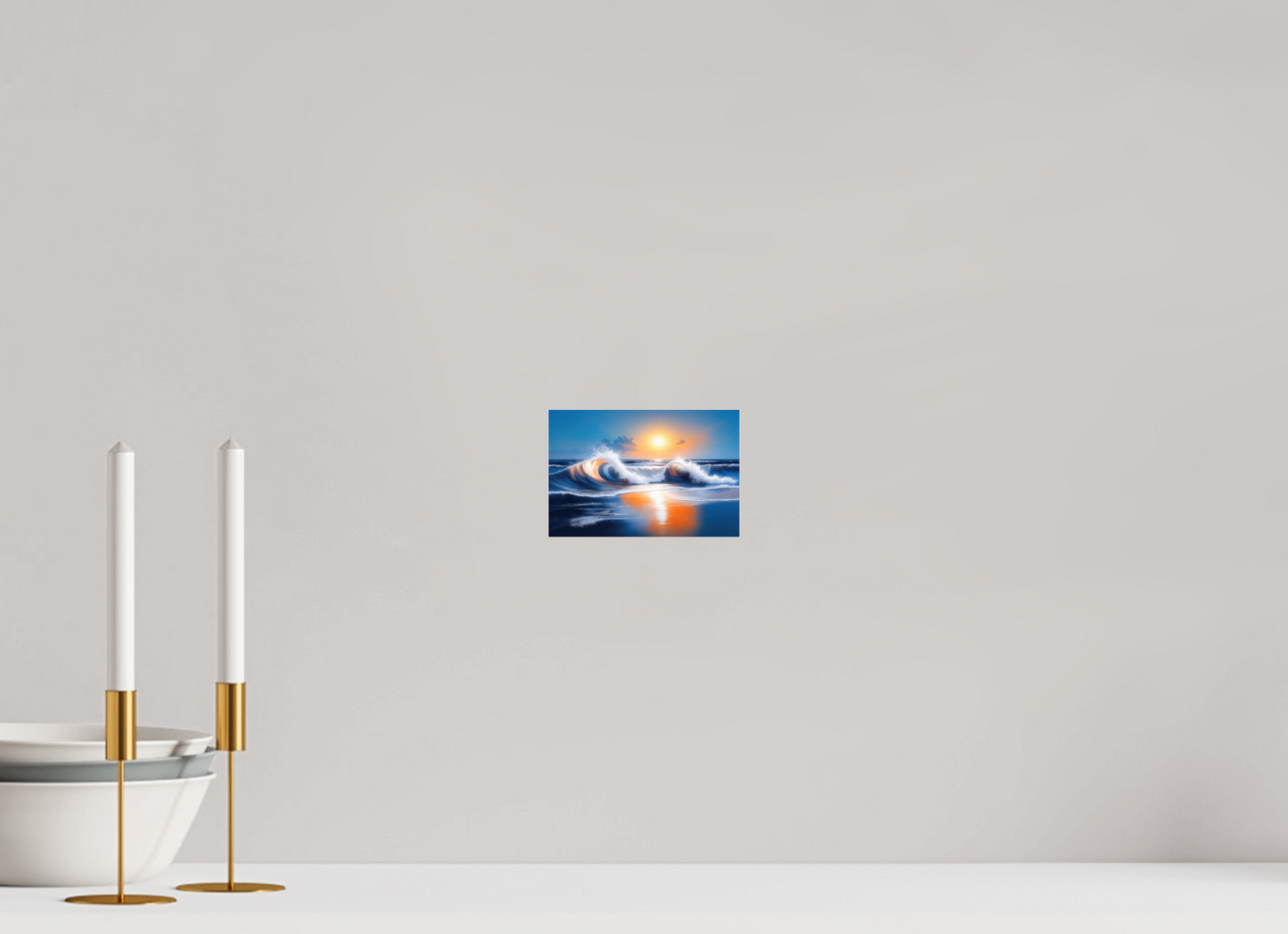 15 x 10 cm, Acrylglas glänzend standard Brandung im Licht