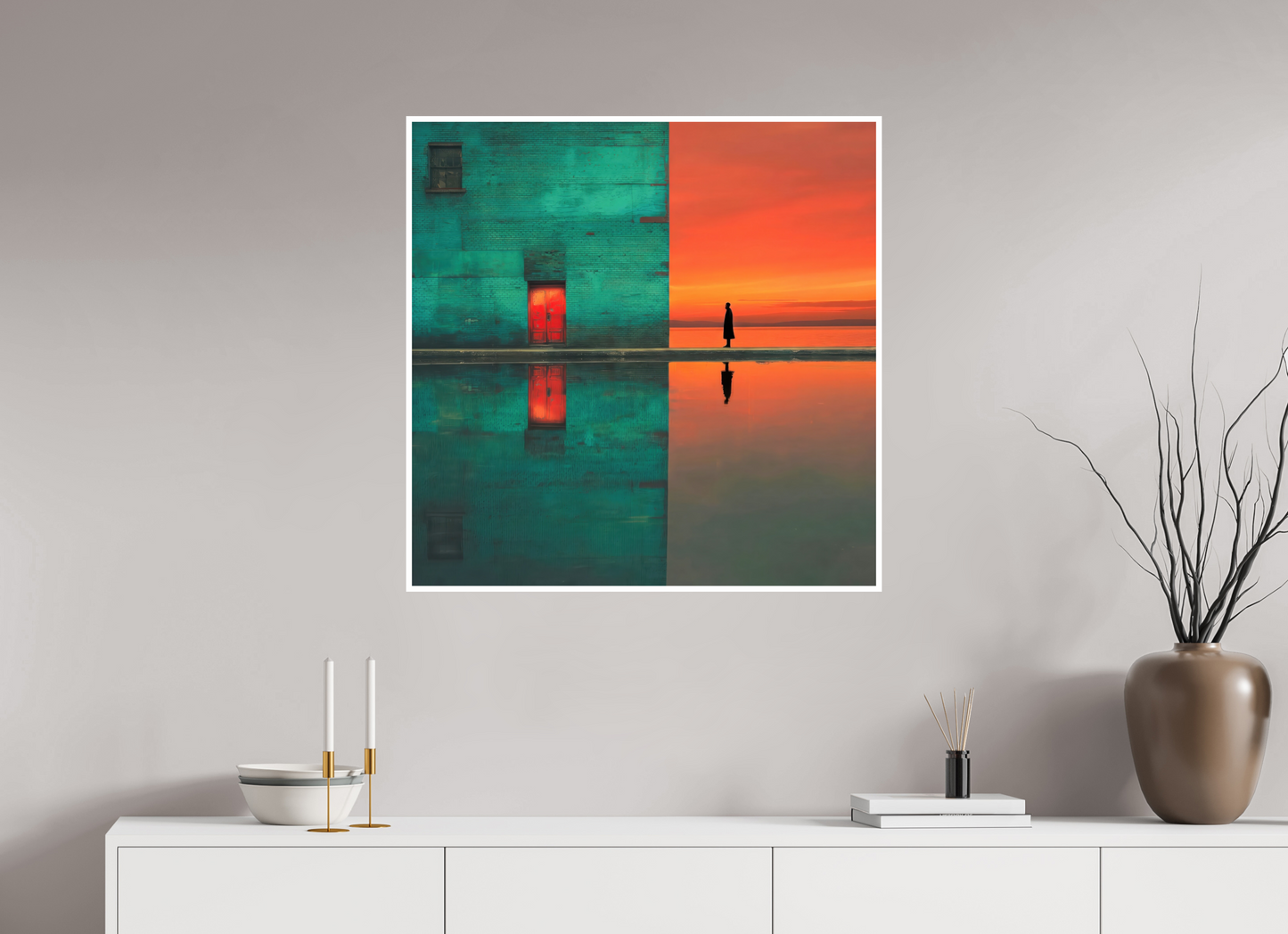 80 x 80 cm, Fine Art Print Hahnemühle Baryta Schwelle zum Meer