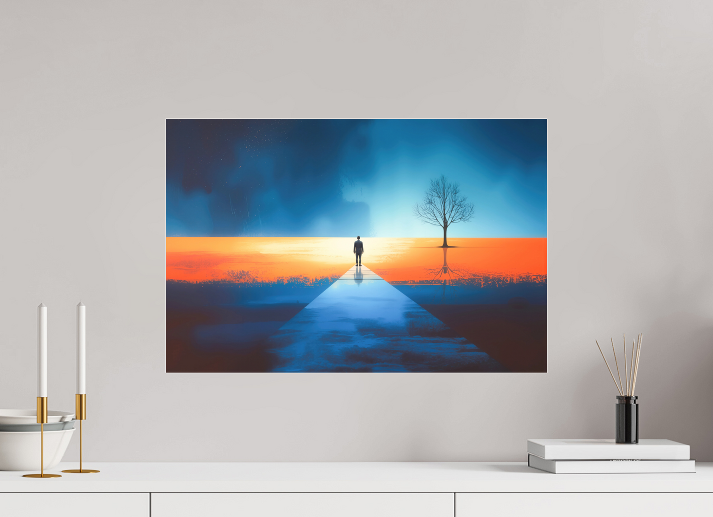60 x 40 cm, Fine Art Pigmentdruck hinter Acrylglas Der Pfad ins Zwischenlicht