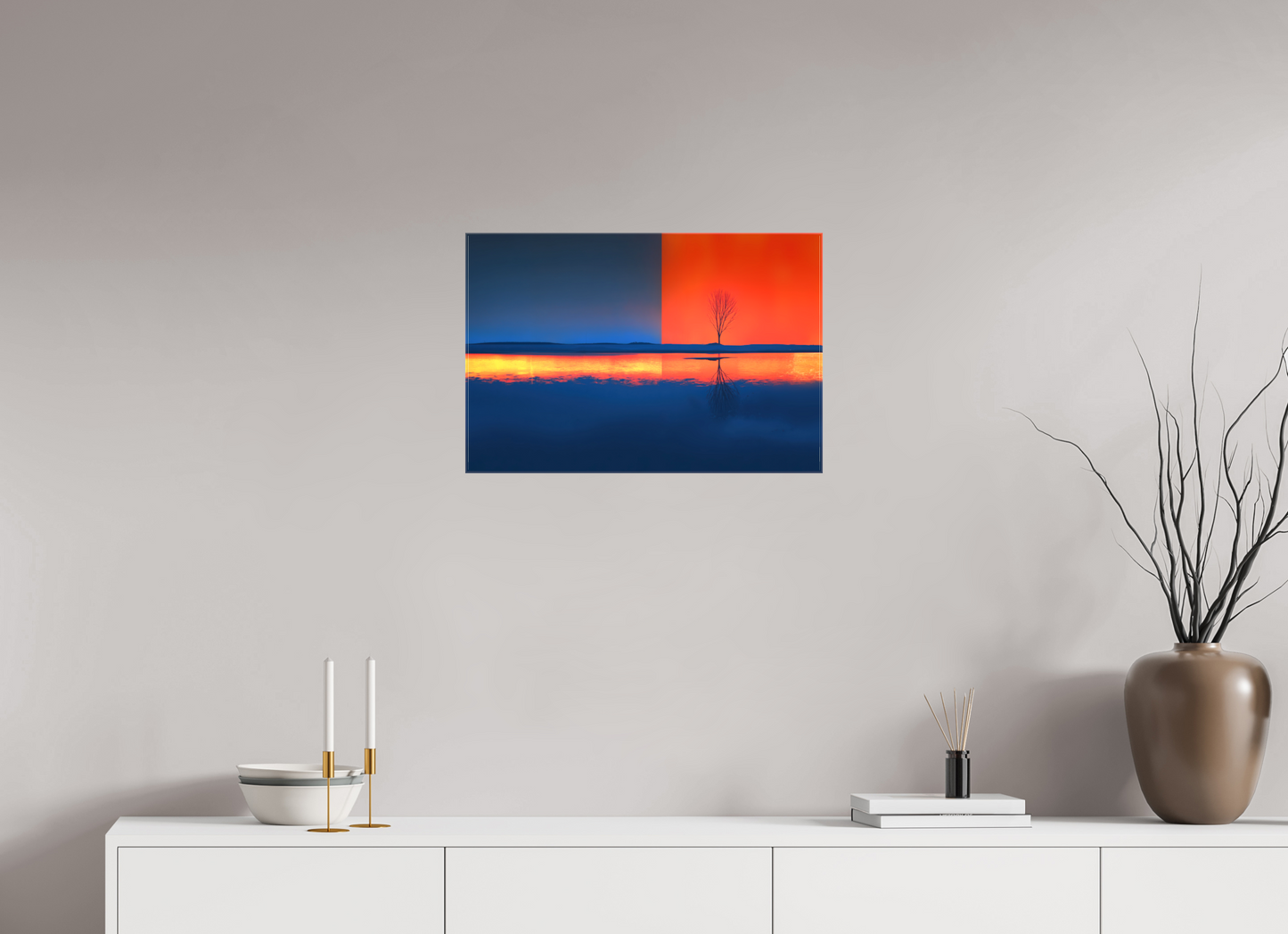 60 x 40 cm, Leinwand glänzend Grenze des Lichts—Wandkunst, Fine Art Print, Leinwand, Acryldruck, Alu-Dibond
