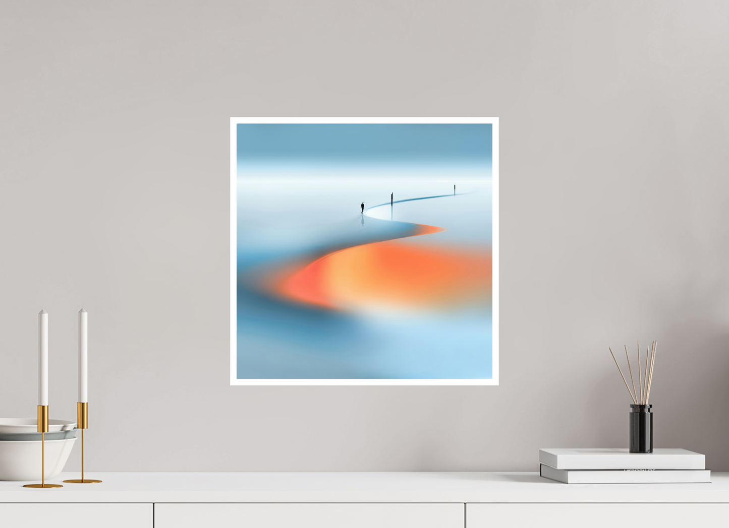 40 x 40 cm, Fine Art Print Hahnemühle Baryta Weg der Gezeiten - square