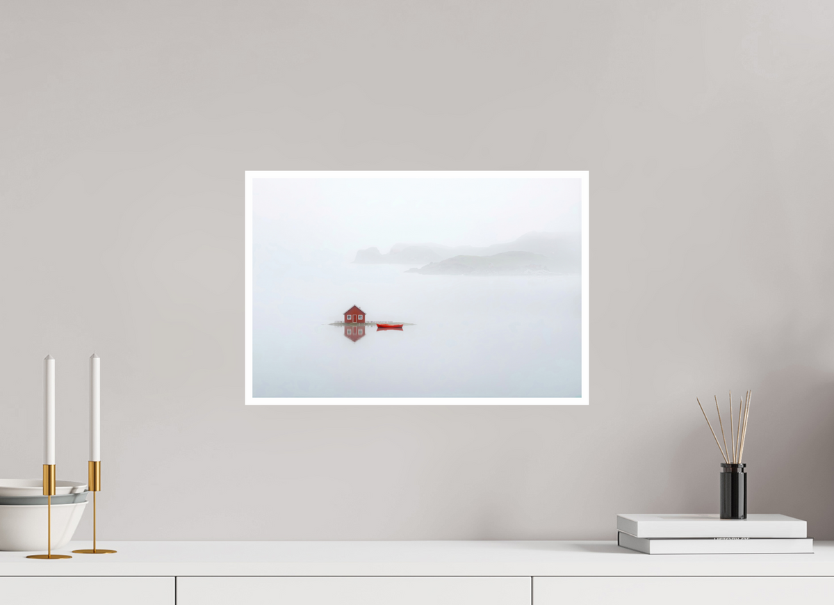 45 x 30 cm, Fine Art Print Hahnemühle Baryta Im Küstennebel ein Zuhause--Wandkunst, Fine Art Print, Leinwand, Acryldruck, Alu-Dibond