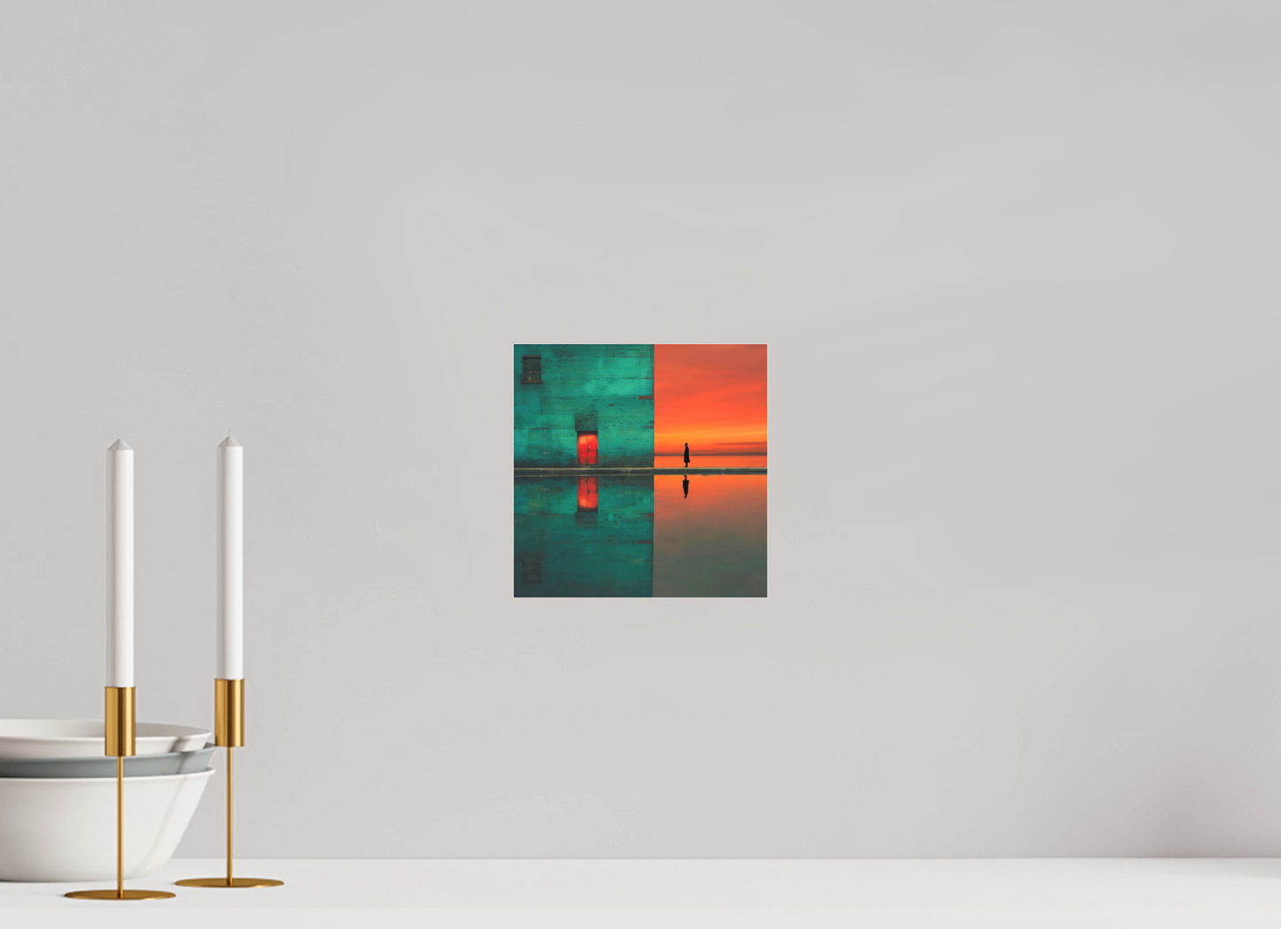 20 x 20 cm, Fine Art Pigmentdruck hinter Acrylglas Schwelle zum Meer