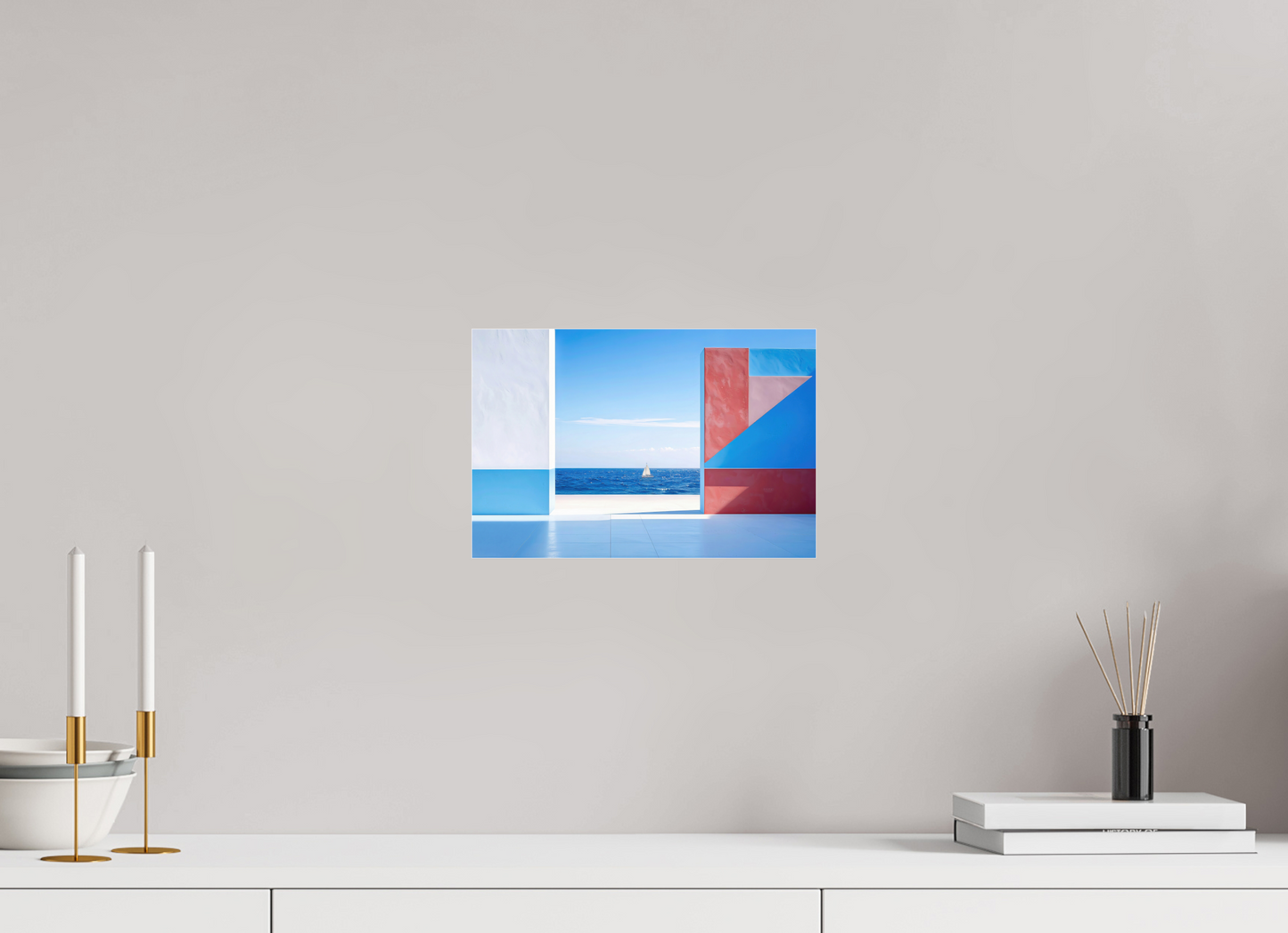 30 x 20 cm, Acrylglas glänzend standard Mauer am Meer-03