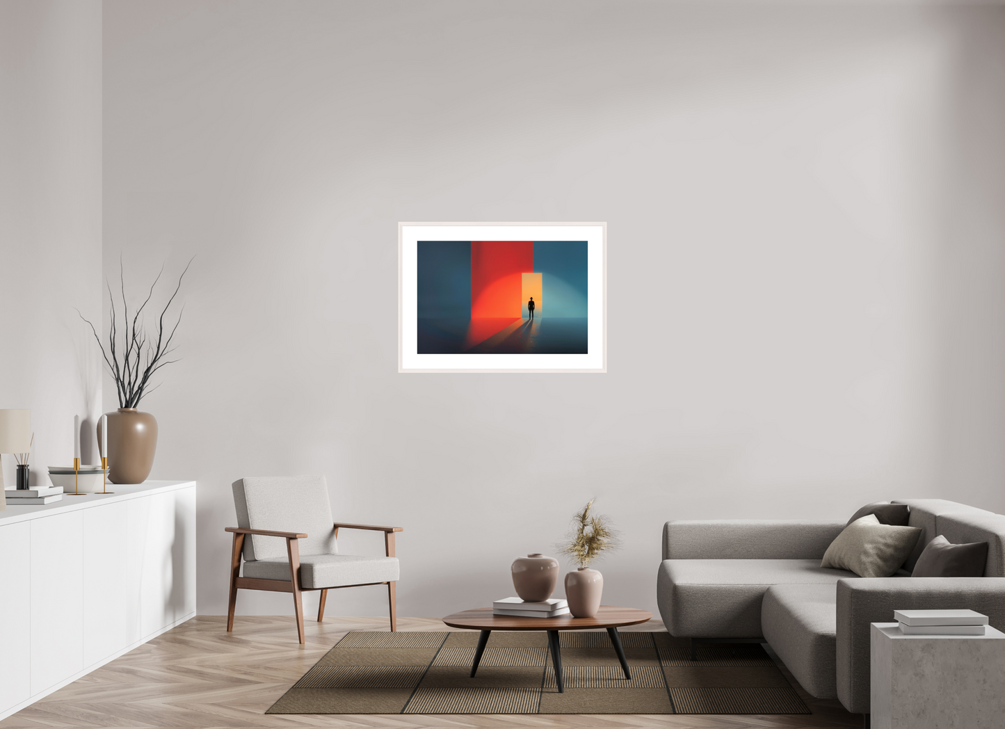 90 x 60 cm, Fine Art Print gerahmt Tor zum Meer-03