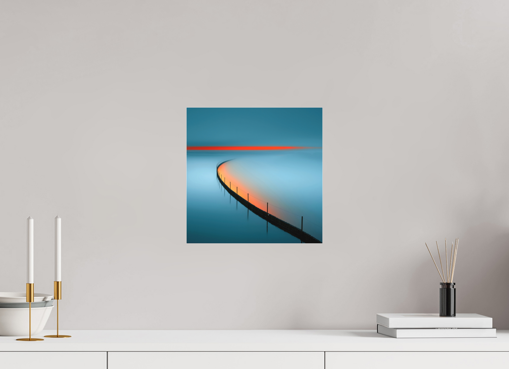 30 x 30 cm, Fine Art Pigmentdruck hinter Acrylglas Gezeitenfeuer