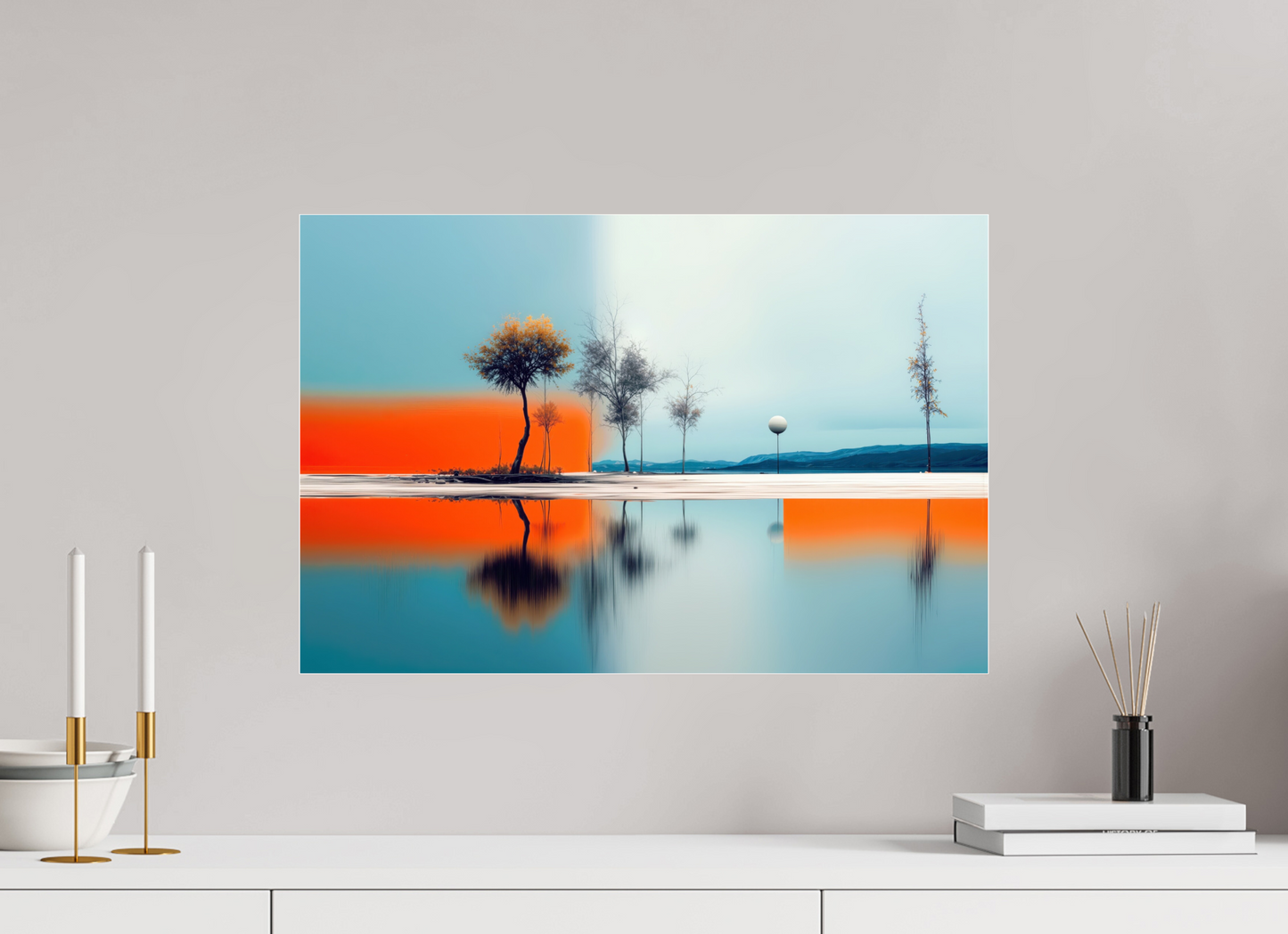 60 x 40 cm, Acrylglas glänzend standard Horizont der Gegensätze—Wandkunst, Fine Art Print, Leinwand, Acryldruck, Alu-Dibond