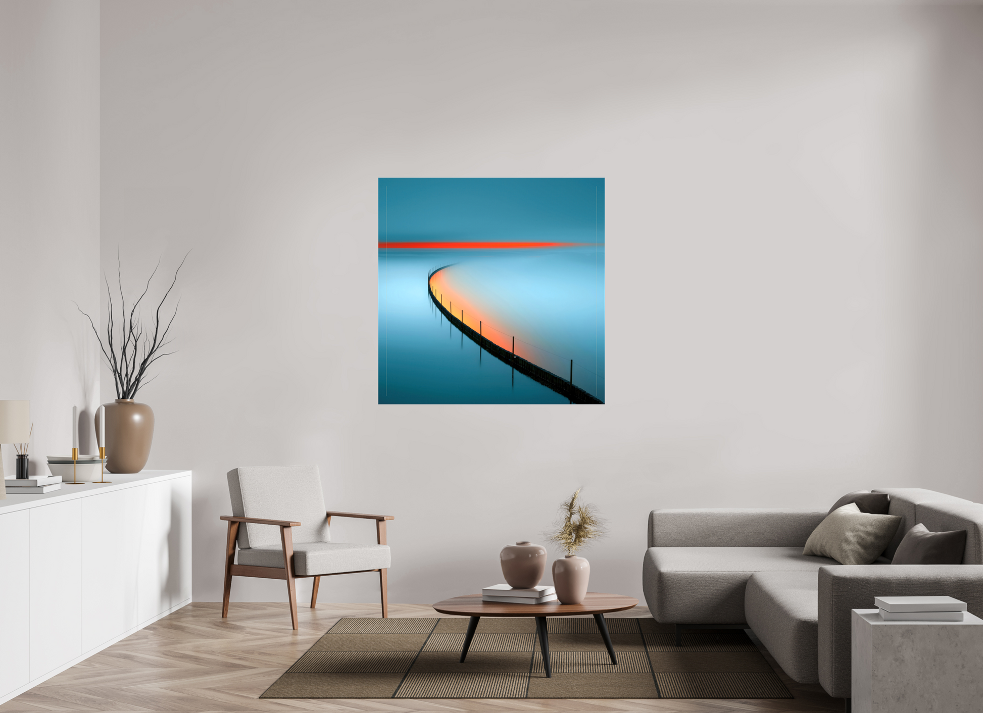120 x 120 cm, Leinwand glänzend Gezeitenfeuer