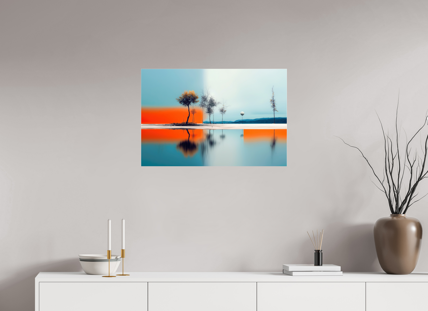 75 x 50 cm, Acrylglas glänzend standard Horizont der Gegensätze—Wandkunst, Fine Art Print, Leinwand, Acryldruck, Alu-Dibond