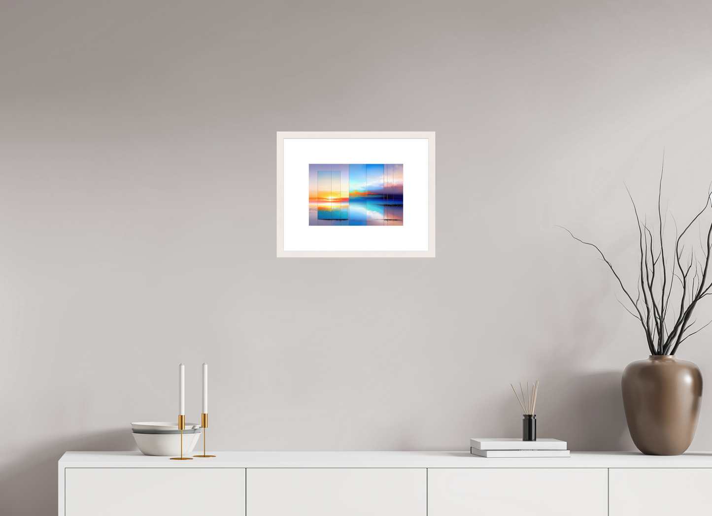 30 x 20 cm, Fine Art Print gerahmt Fenster zum Meer-01