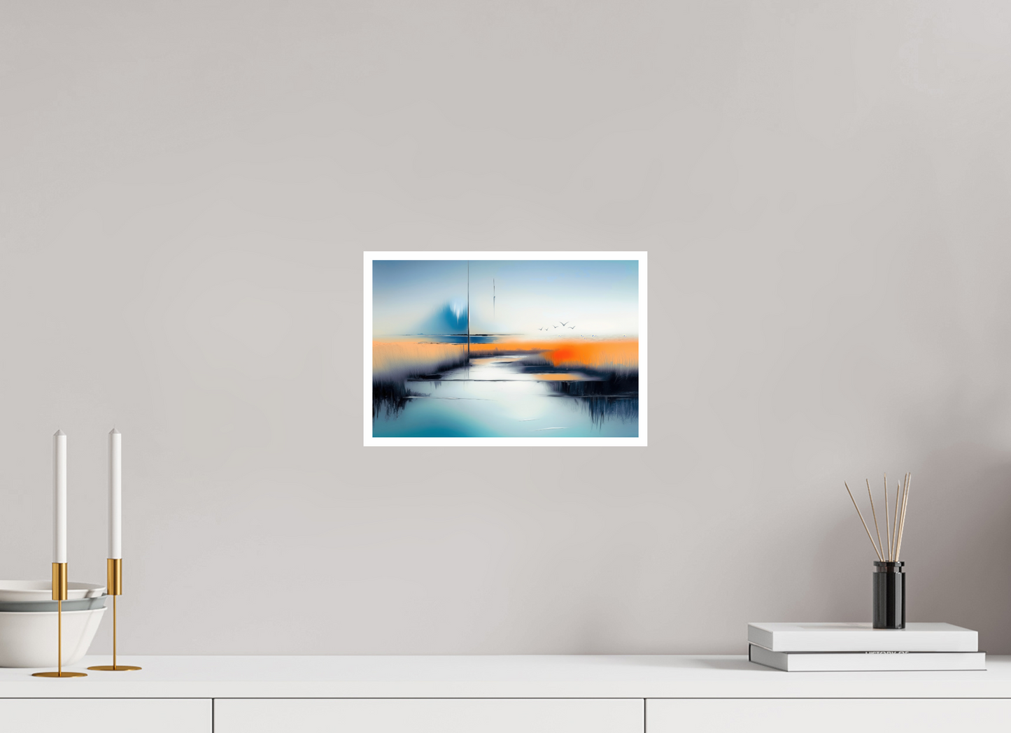 30 x 20 cm, Fine Art Print Hahnemühle Baryta Salzwiese im schwebenden Licht