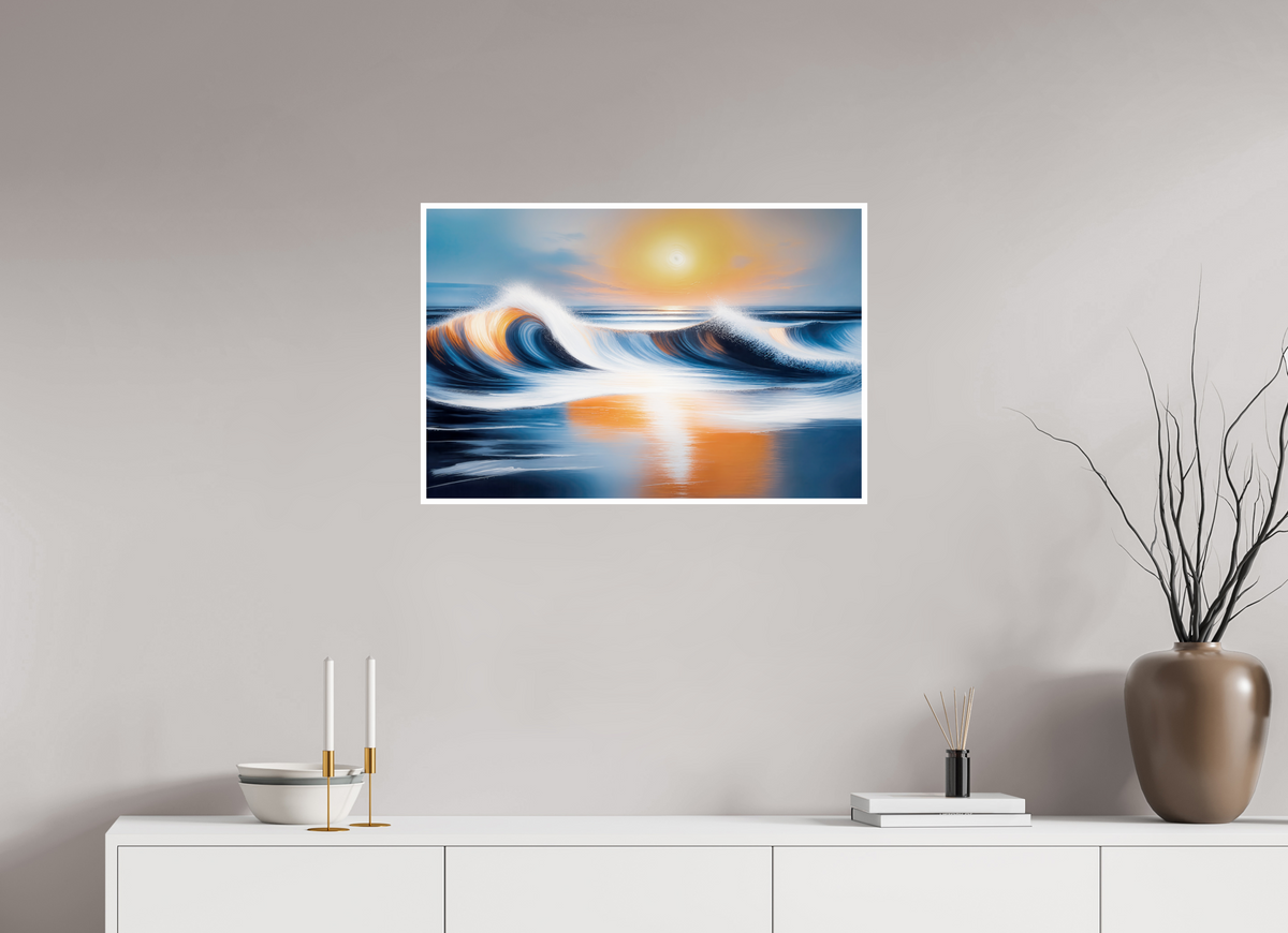 75 x 50 cm, Fine Art Print Hahnemühle Baryta Dialog der Wellen—Wandkunst, Fine Art Print, Leinwand, Acryldruck, Alu-Dibond