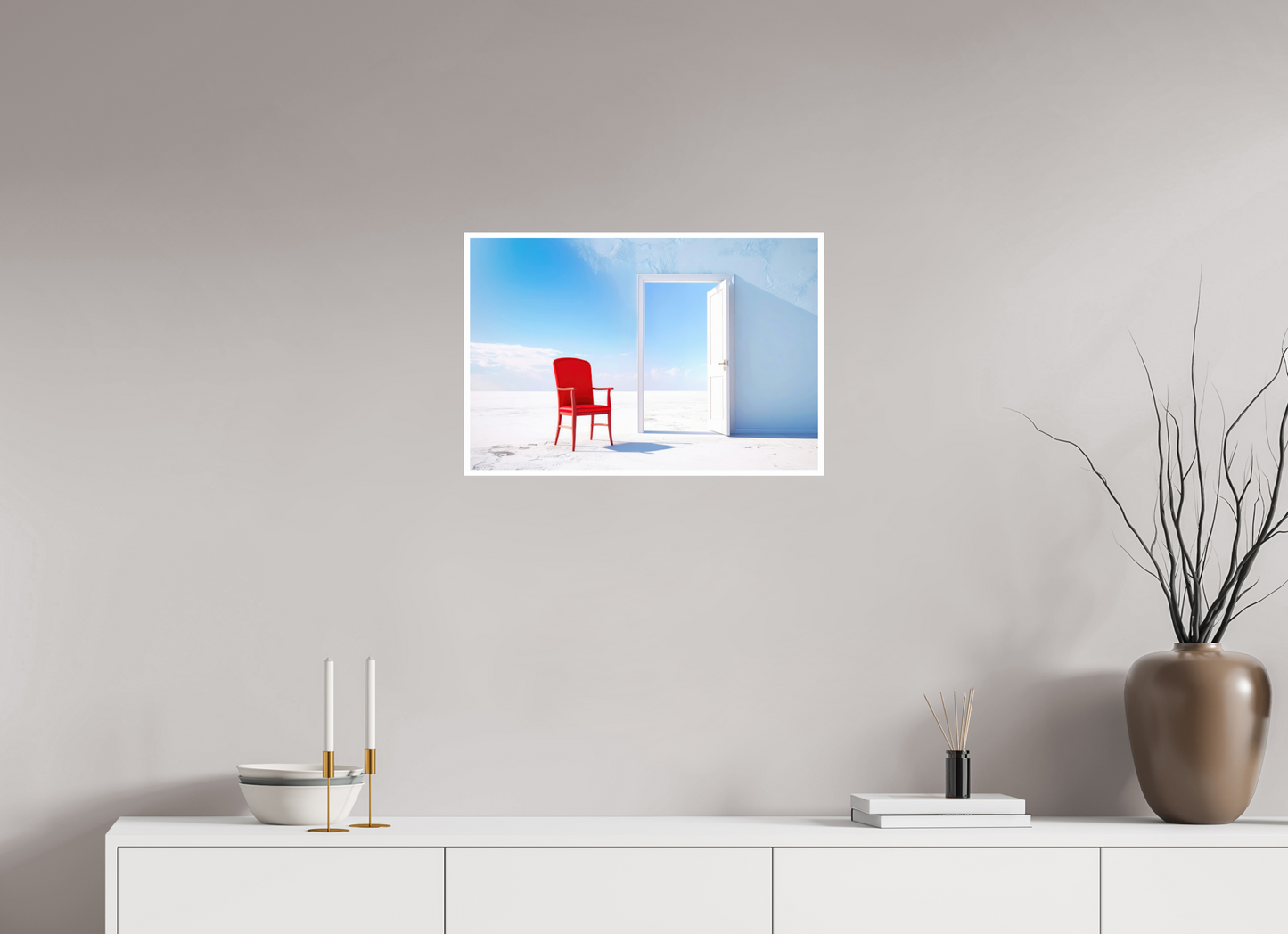 60 x 40 cm, Fine Art Print Hahnemühle Baryta Blick durch die Tür surreal-02