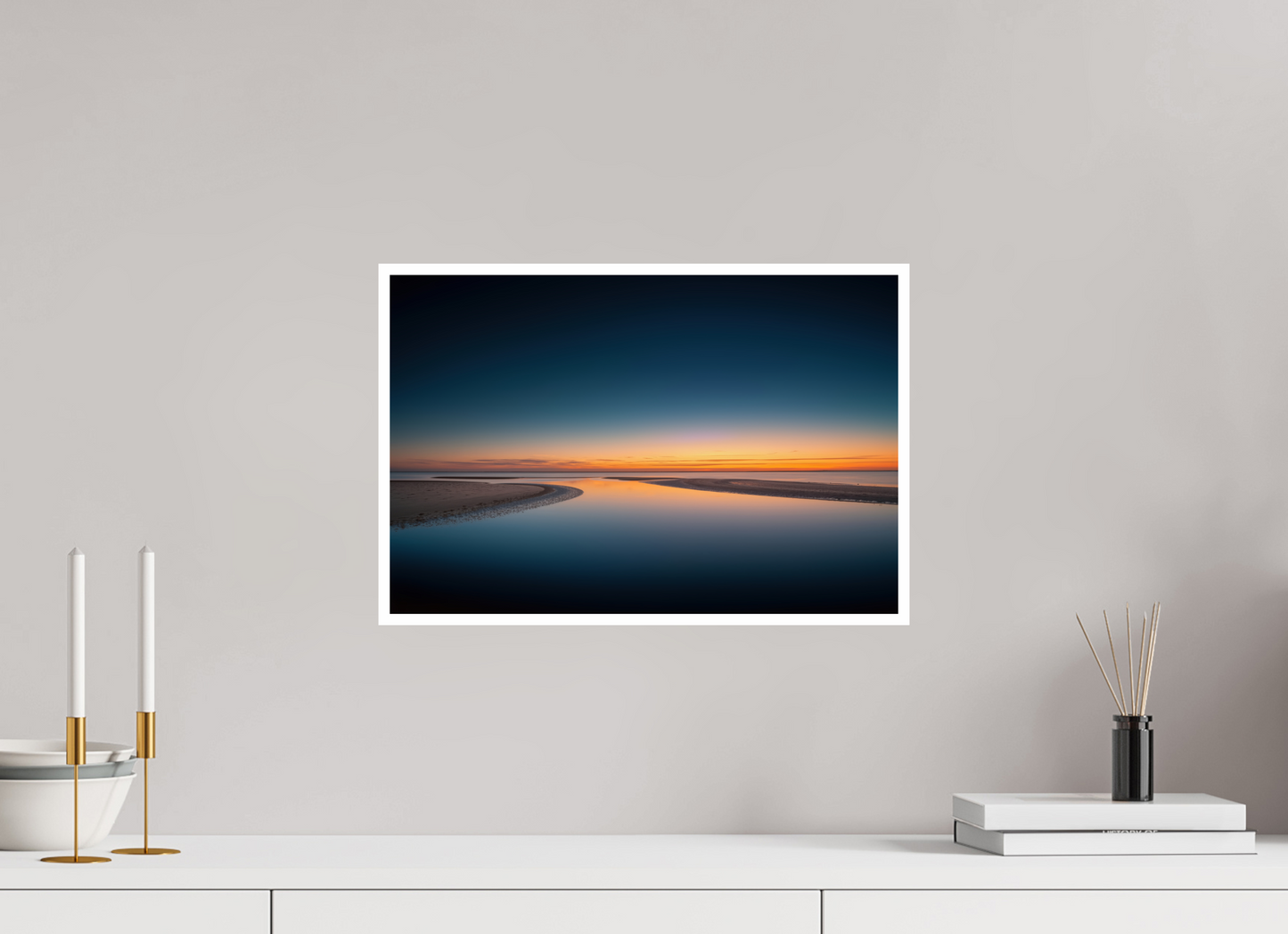 45 x 30 cm, Fine Art Print Hahnemühle Baryta Stille über dem Watt-02