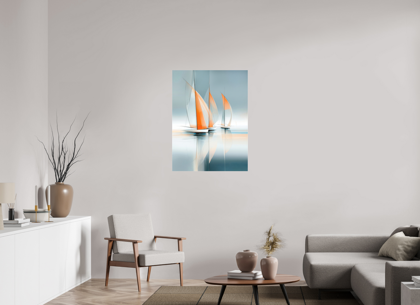 75 x 100 cm, Fine Art Pigmentdruck hinter Acrylglas Linien im Wind