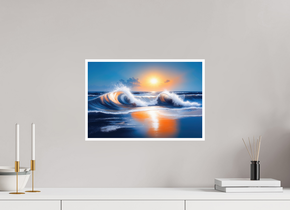 45 x 30 cm, Fine Art Print Hahnemühle Baryta Brandung im Licht—Wandkunst, Fine Art Print, Leinwand, Acryldruck, Alu-Dibond