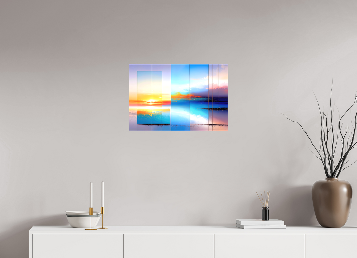 60 x 40 cm, Leinwand glänzend Fenster zum Meer-01