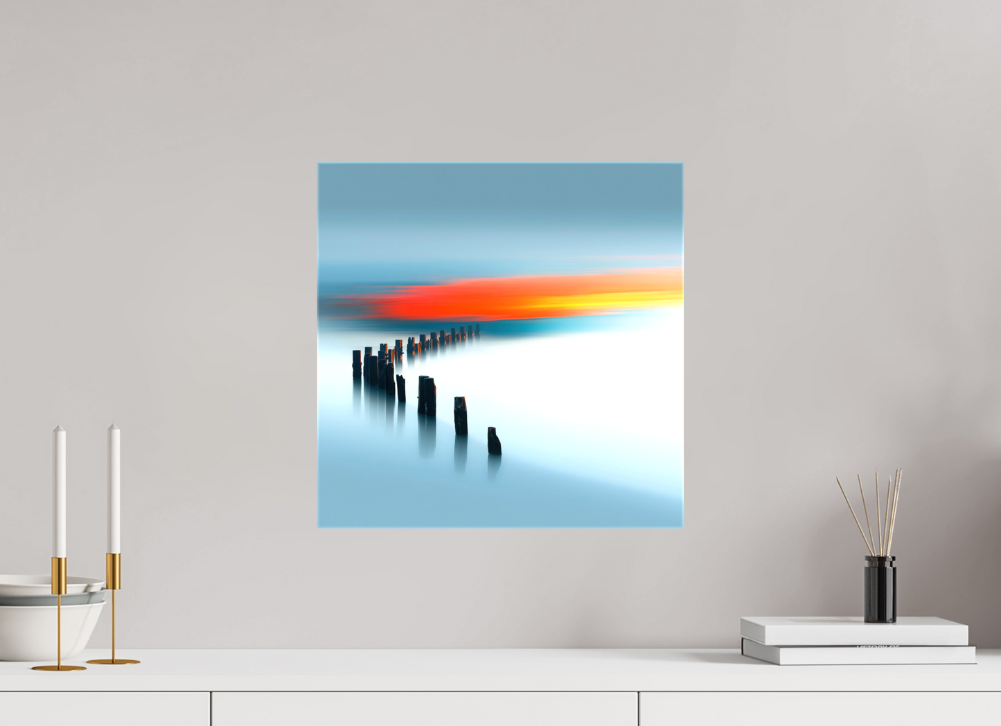 40 x 40 cm, Leinwand glänzend Pfad ins Licht