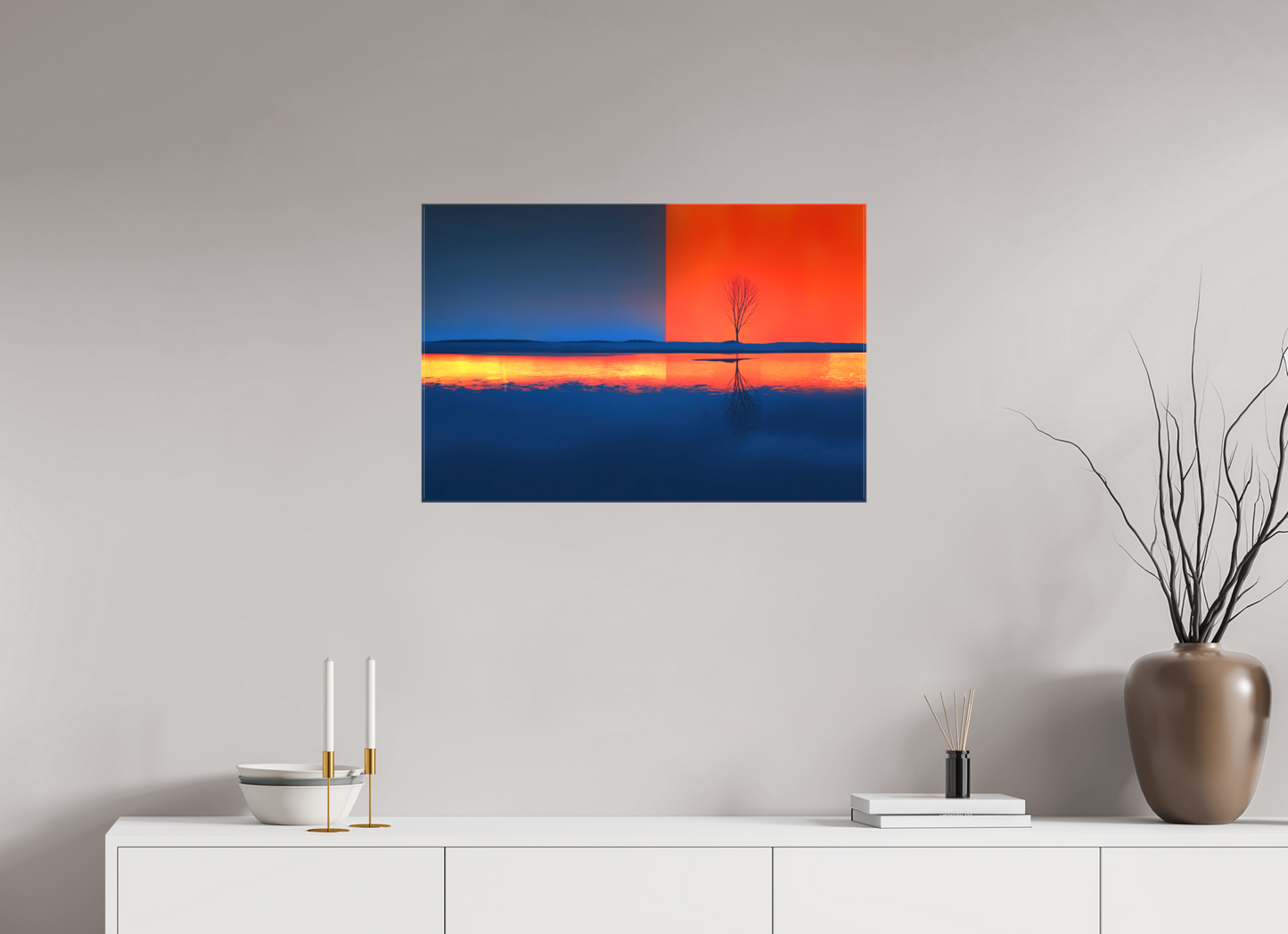 75 x 50 cm, Leinwand glänzend Grenze des Lichts—Wandkunst, Fine Art Print, Leinwand, Acryldruck, Alu-Dibond