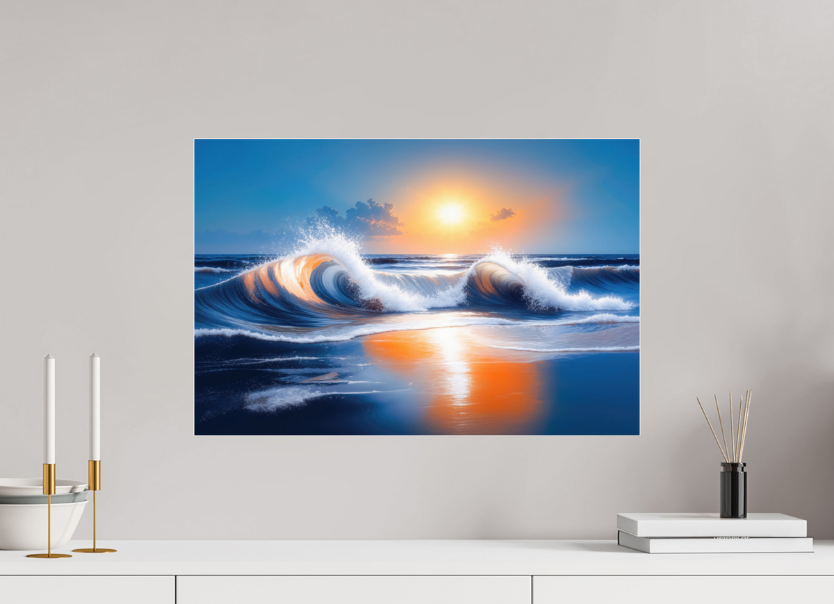 60 x 40 cm, Acrylglas glänzend standard Brandung im Licht—Wandkunst, Fine Art Print, Leinwand, Acryldruck, Alu-Dibond