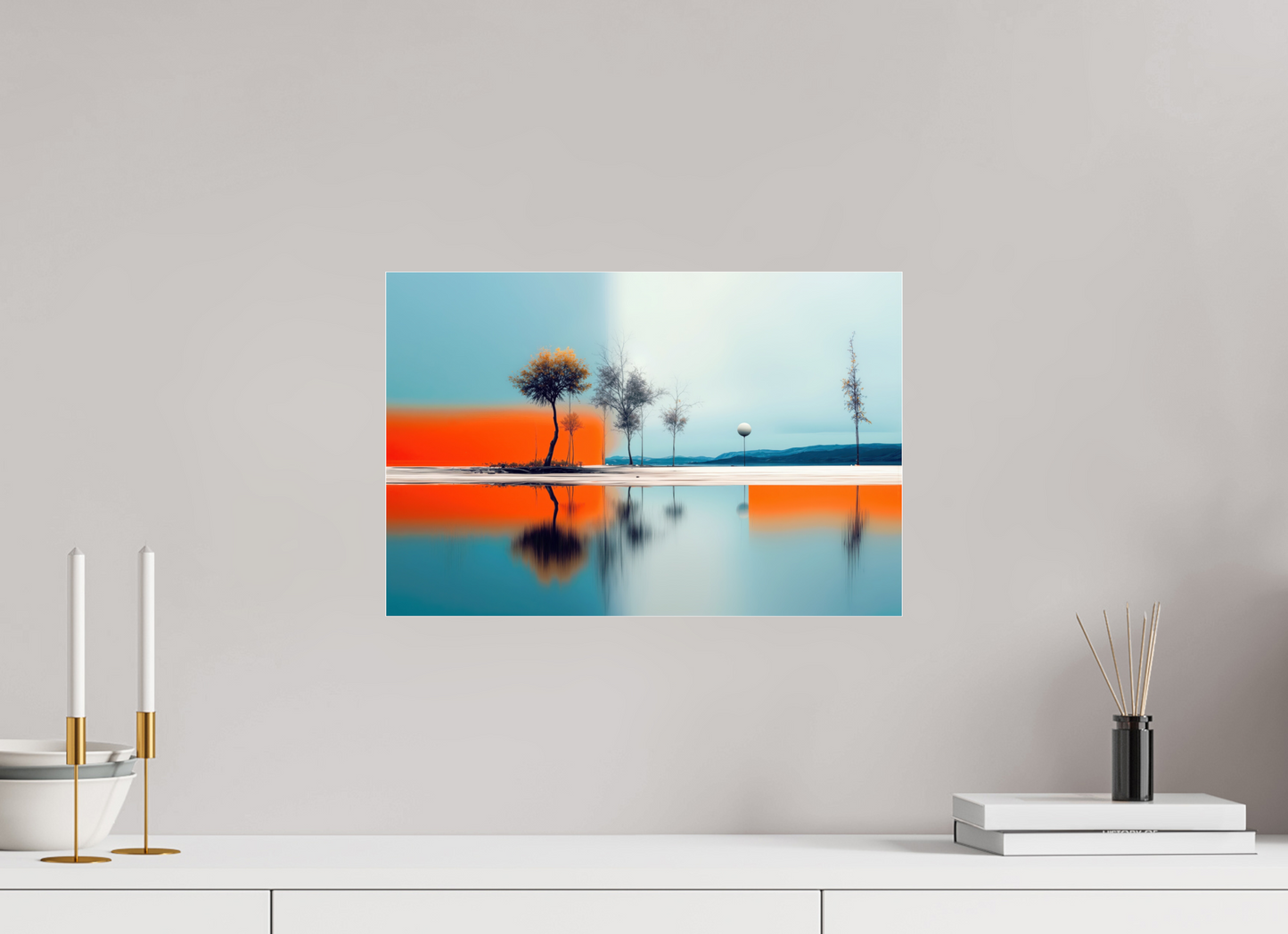 45 x 30 cm, Acrylglas glänzend standard Horizont der Gegensätze—Wandkunst, Fine Art Print, Leinwand, Acryldruck, Alu-Dibond