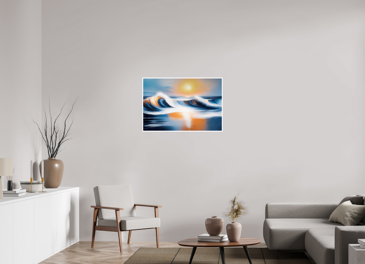 90 x 60 cm, Fine Art Print Hahnemühle Baryta Dialog der Wellen—Wandkunst, Fine Art Print, Leinwand, Acryldruck, Alu-Dibond