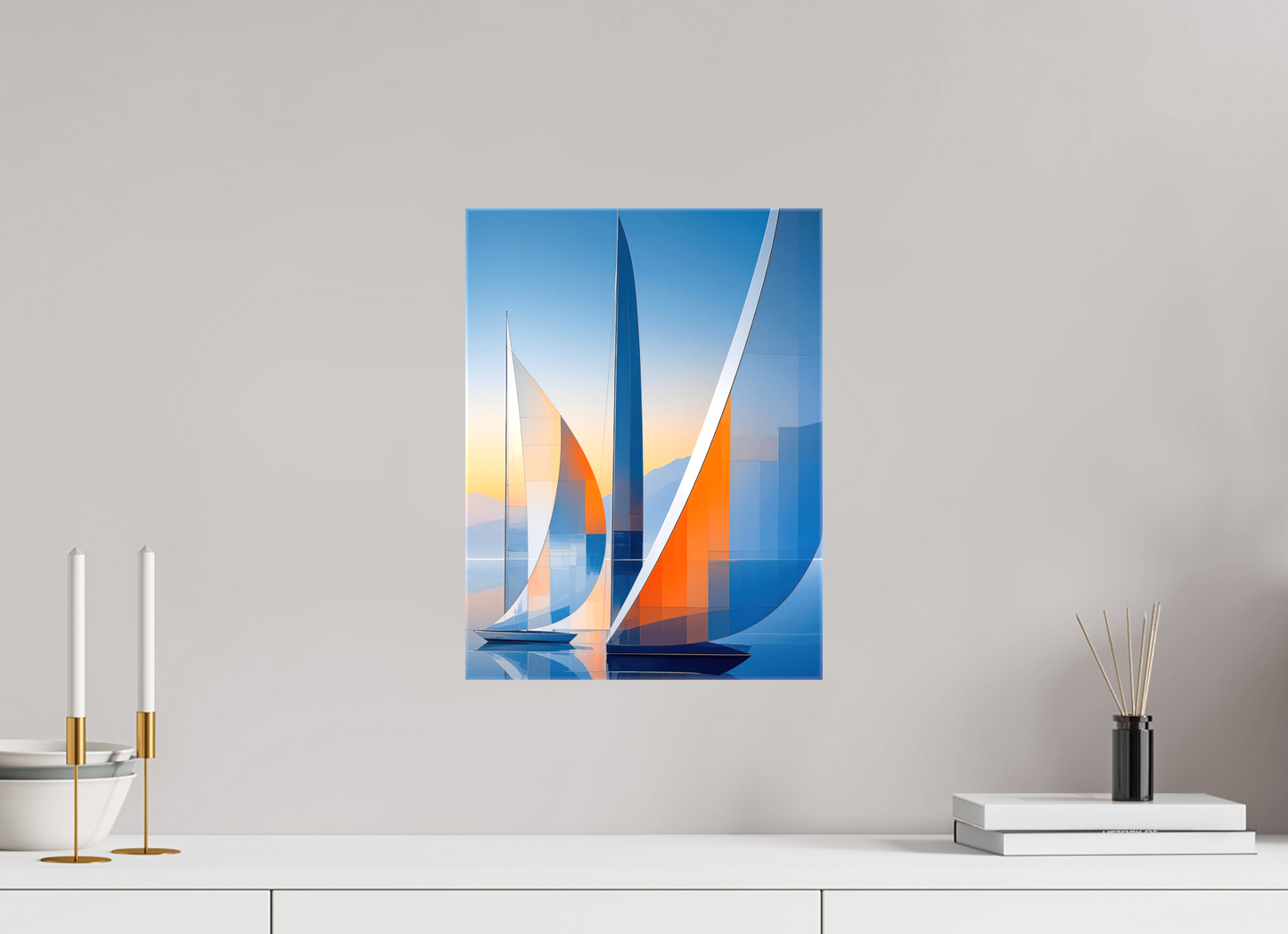 30 x 40 cm, Leinwand glänzend Segelräume