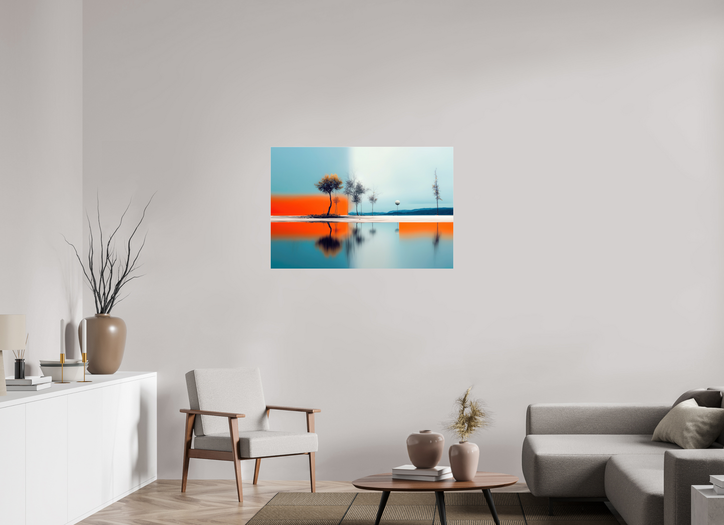 105 x 70 cm, Acrylglas glänzend standard Horizont der Gegensätze—Wandkunst, Fine Art Print, Leinwand, Acryldruck, Alu-Dibond