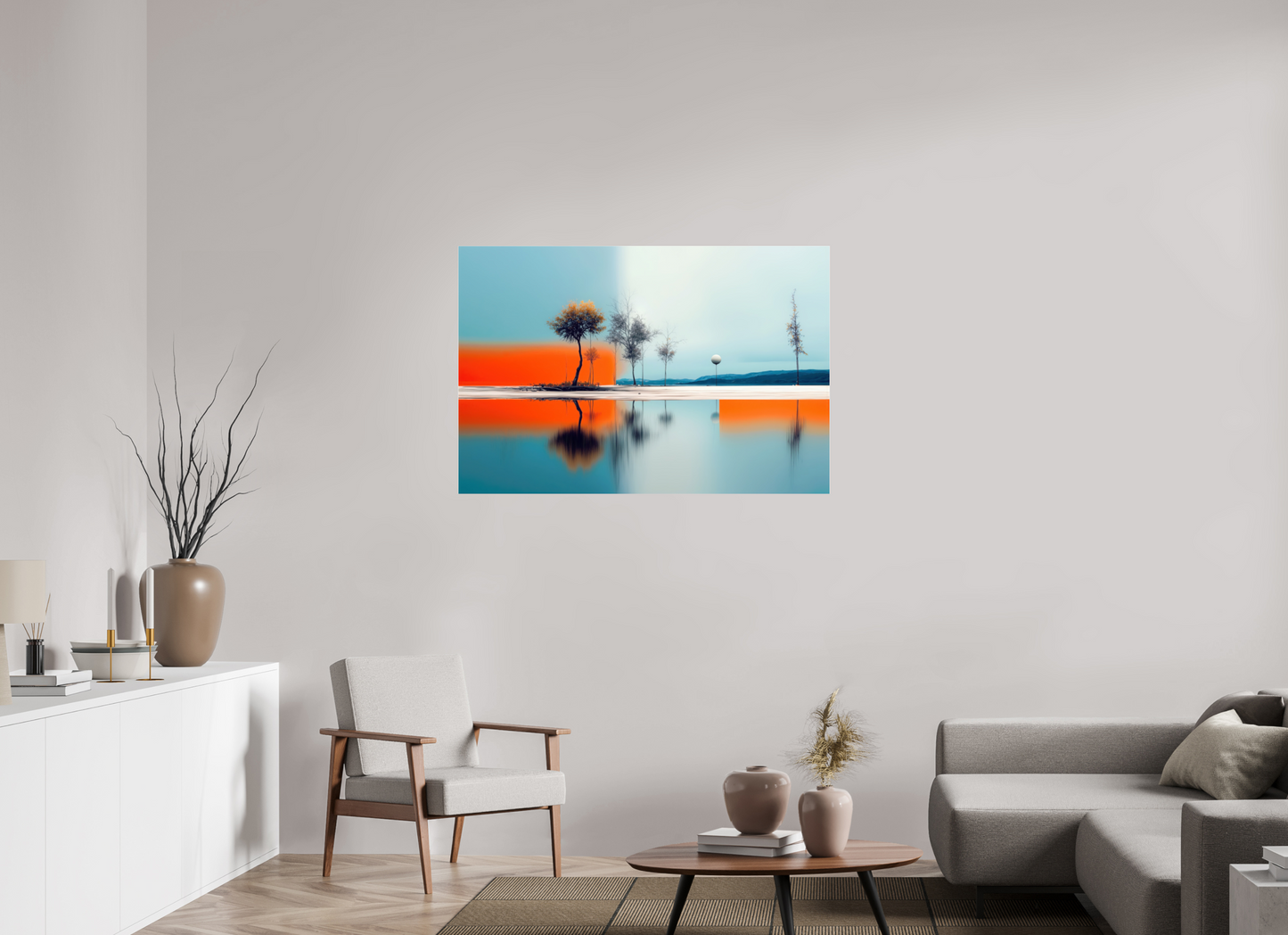 120 x 80 cm, Acrylglas glänzend standard Horizont der Gegensätze—Wandkunst, Fine Art Print, Leinwand, Acryldruck, Alu-Dibond