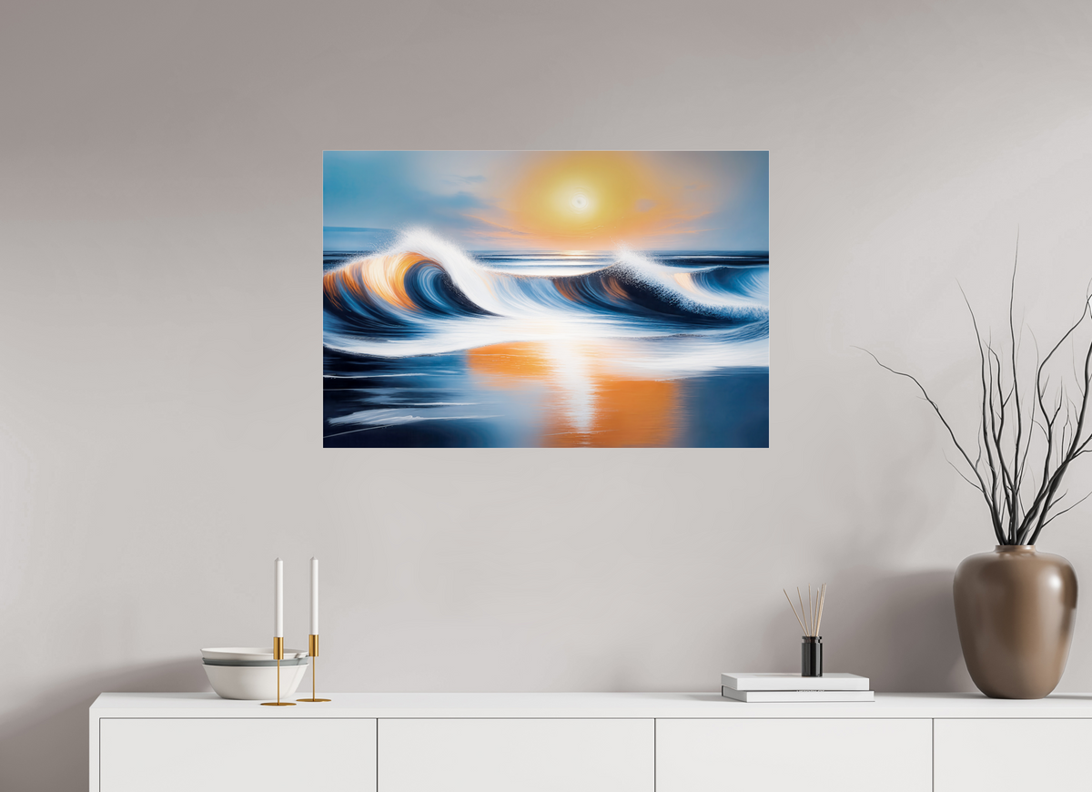 90 x 60 cm, Acrylglas glänzend standard Dialog der Wellen—Wandkunst, Fine Art Print, Leinwand, Acryldruck, Alu-Dibond