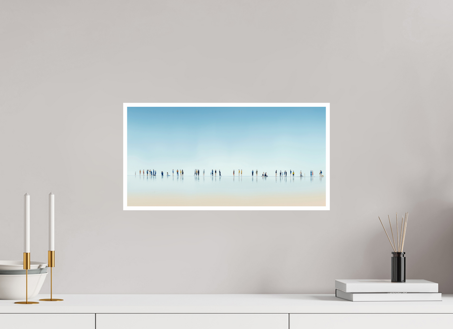 50 x 25 cm, Fine Art Print Hahnemühle Baryta Menschen am Strand-01-21