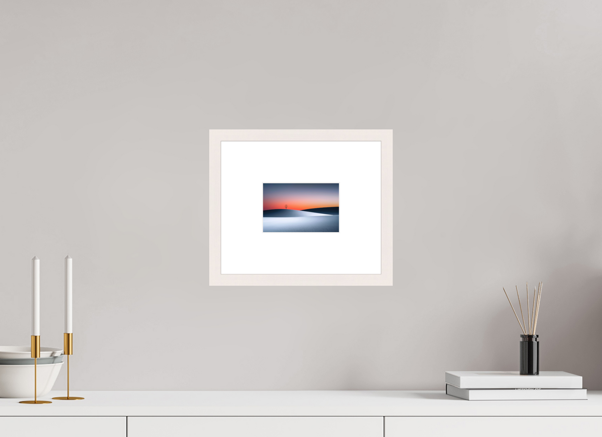 15 x 10 cm, Fine Art Print gerahmt Kälte und Glut