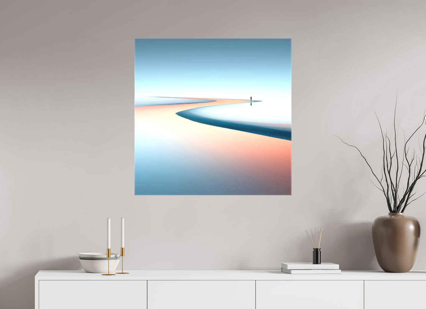 80 x 80 cm, Leinwand glänzend Am Rand der Unendlichkeit