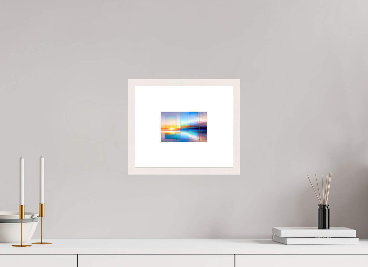 15 x 10 cm, Fine Art Print gerahmt Fenster zum Meer-01