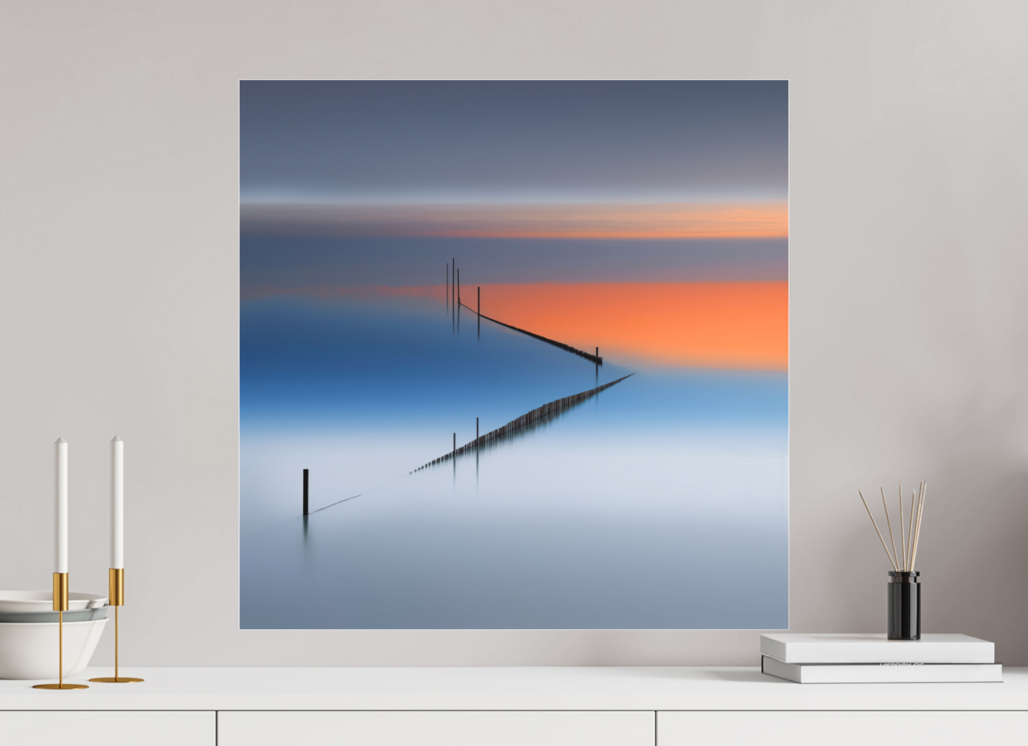 60 x 60 cm, Fine Art Pigmentdruck hinter Acrylglas Stille Linien