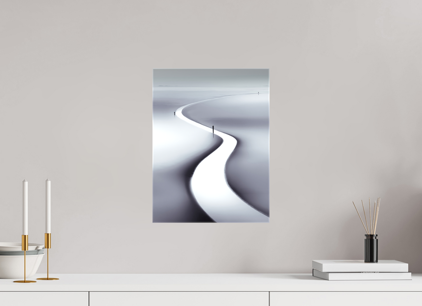 30 x 40 cm, Leinwand glänzend Wattenmeer-103
