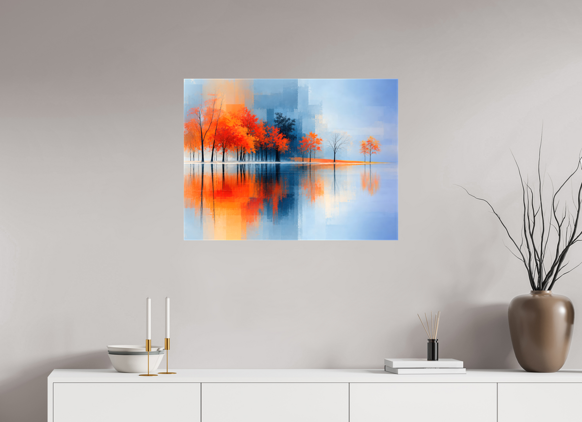 80 x 60 cm, Leinwand glänzend Uferglut