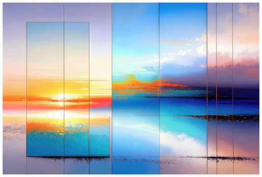 Main image Fenster zum Meer-01—Wandkunst, Fine Art Print, Leinwand, Acryldruck, Alu-Dibond