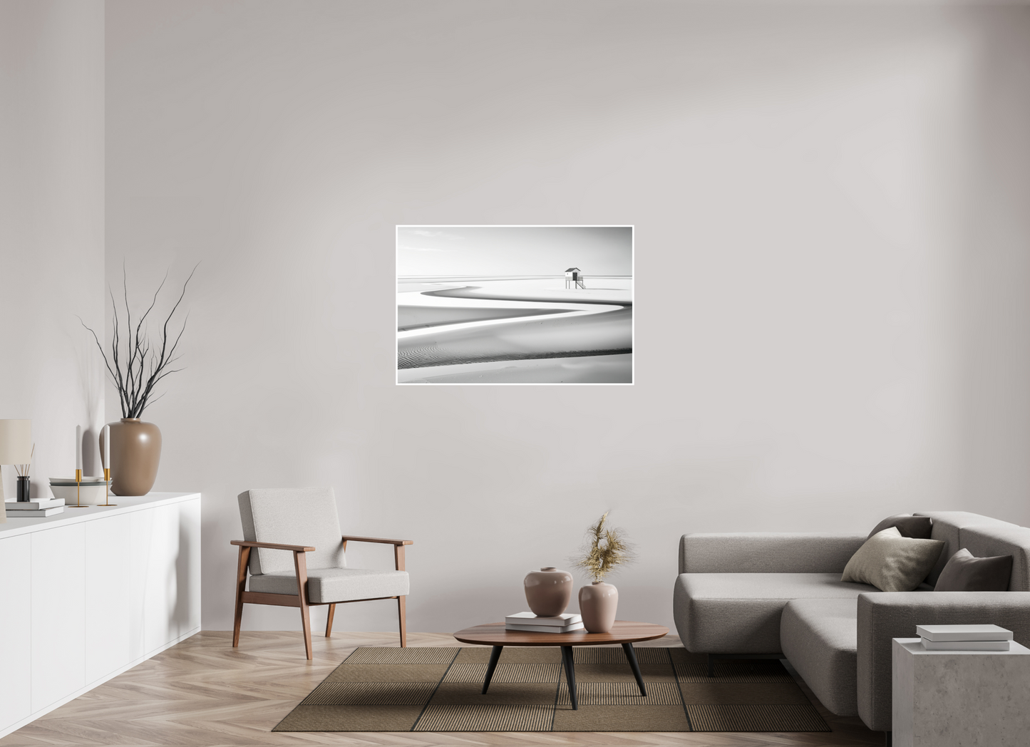 120 x 80 cm, Fine Art Print Hahnemühle Baryta Pfahlhaus im Wattenmeer-01