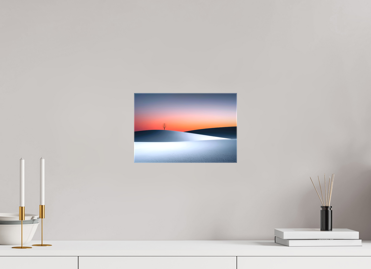 30 x 20 cm, Leinwand glänzend Kälte und Glut