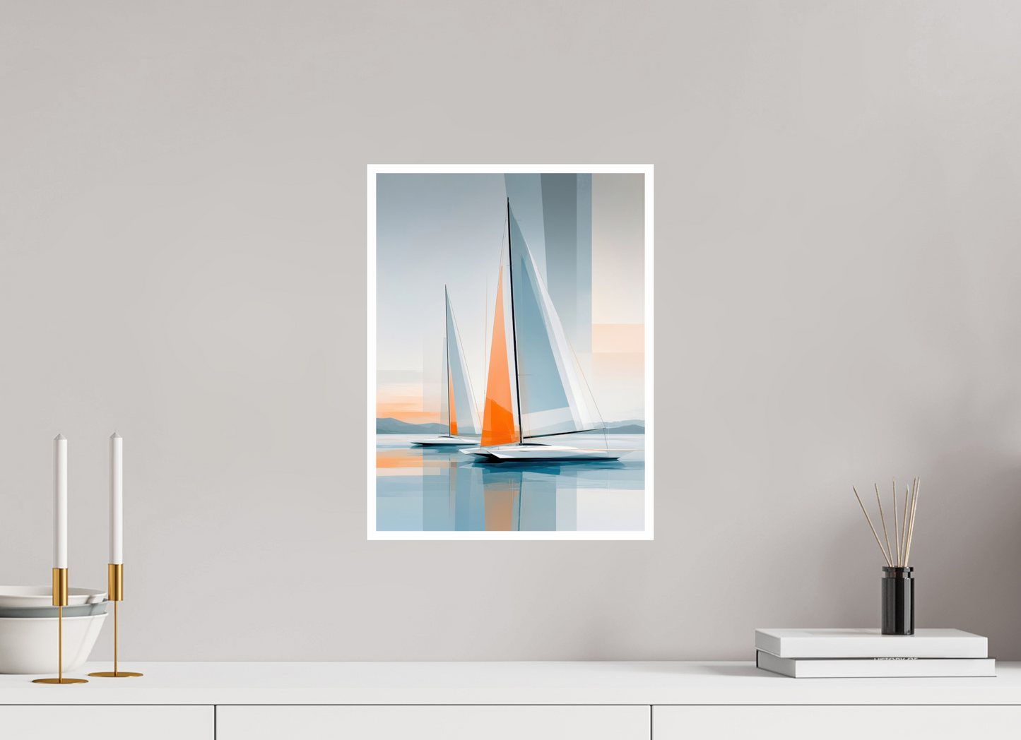 30 x 40 cm, Fine Art Print Hahnemühle Baryta Orange im Blau