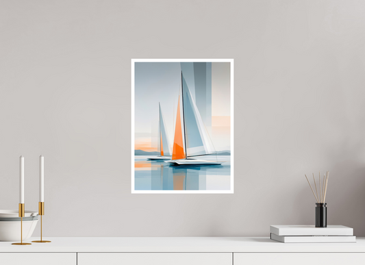 30 x 40 cm, Fine Art Print Hahnemühle Baryta Orange im Blau