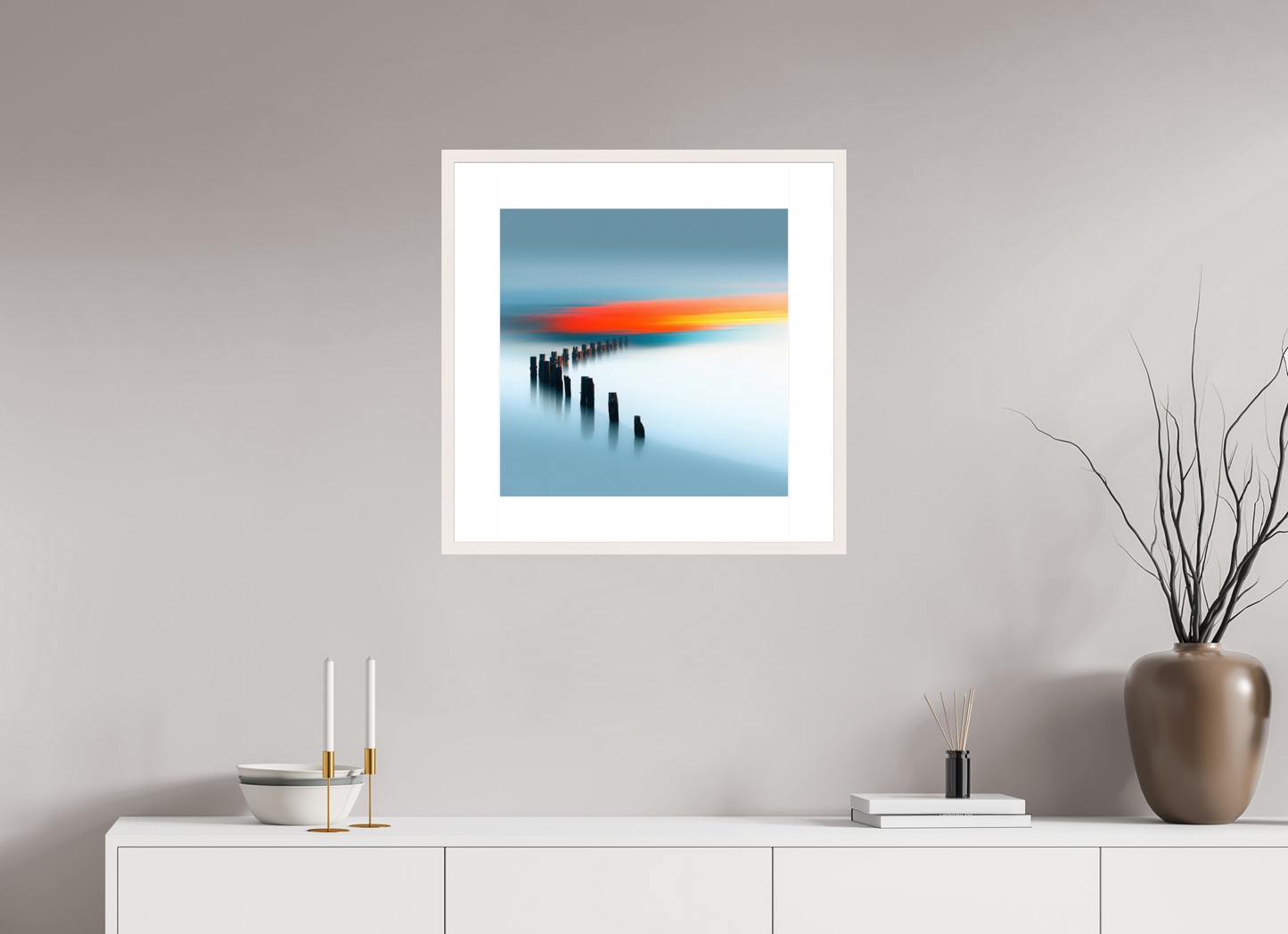 50 x 50 cm, Fine Art Print gerahmt Pfad ins Licht