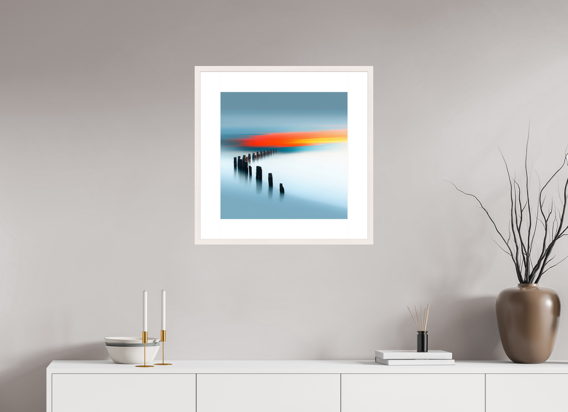 50 x 50 cm, Fine Art Print gerahmt Pfad ins Licht