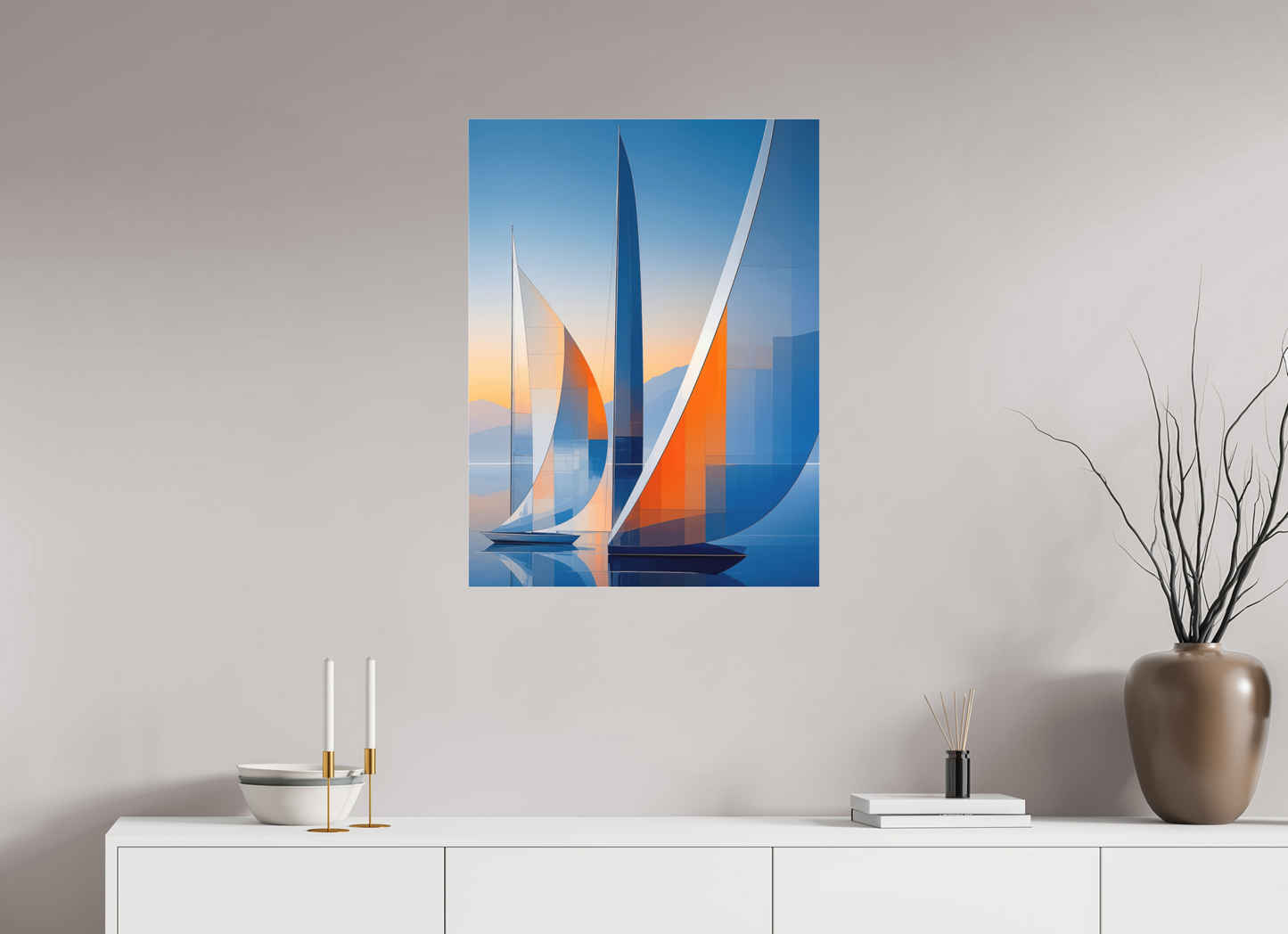 60 x 80 cm, Fine Art Pigmentdruck hinter Acrylglas Segelräume