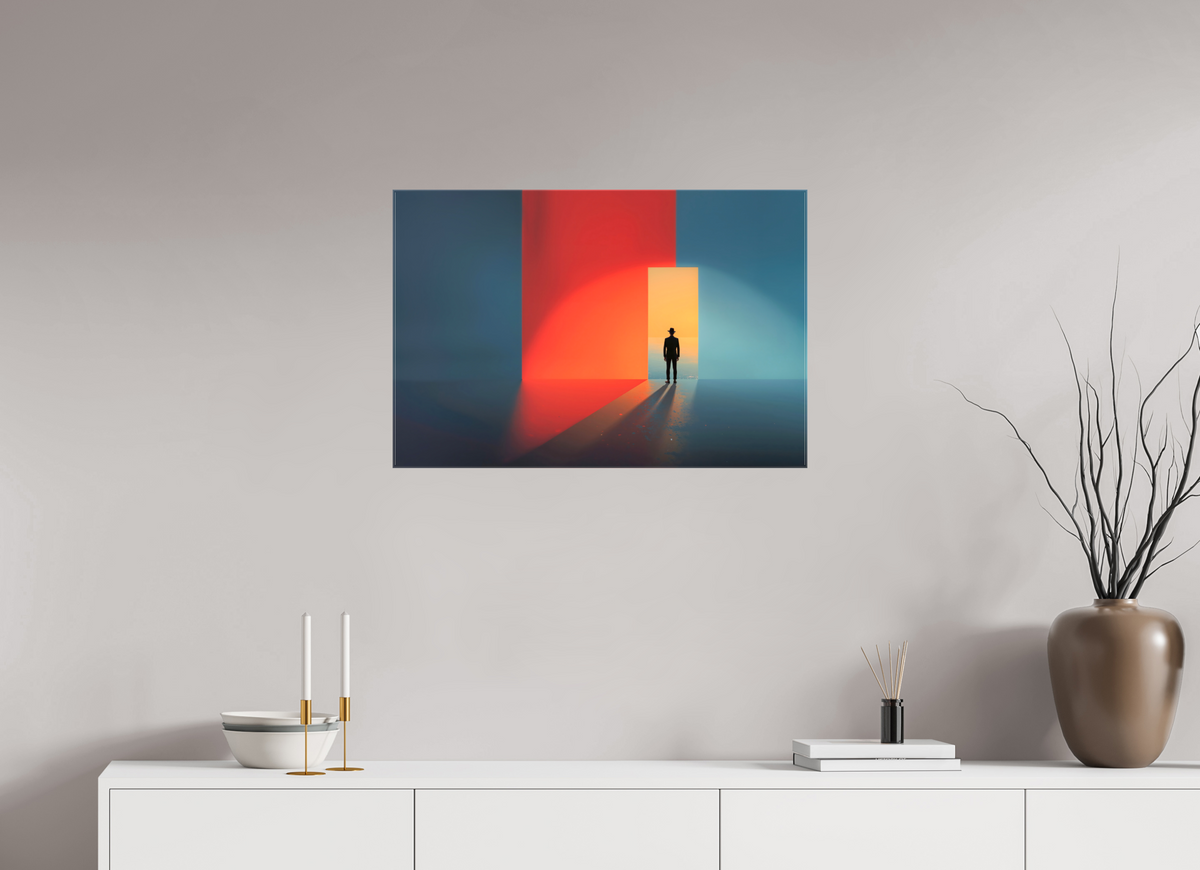 75 x 50 cm, Leinwand glänzend Tor zum Meer-03—Wandkunst, Fine Art Print, Leinwand, Acryldruck, Alu-Dibond