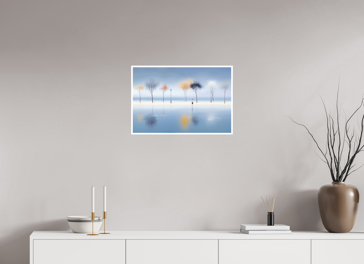 60 x 40 cm, Fine Art Print Hahnemühle Baryta Stilles Ufer, ferne Gedanken—Wandkunst, Fine Art Print, Leinwand, Acryldruck, Alu-Dibond
