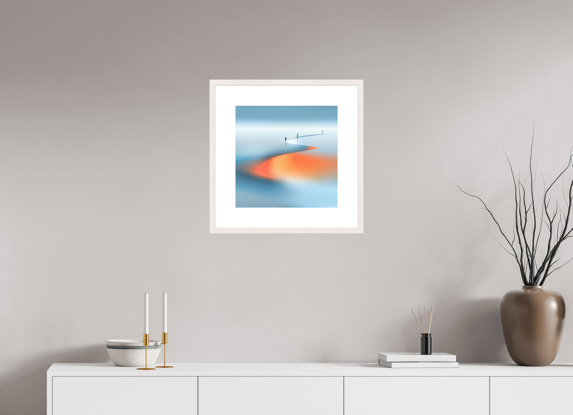 40 x 40 cm, Fine Art Print gerahmt Weg der Gezeiten - square