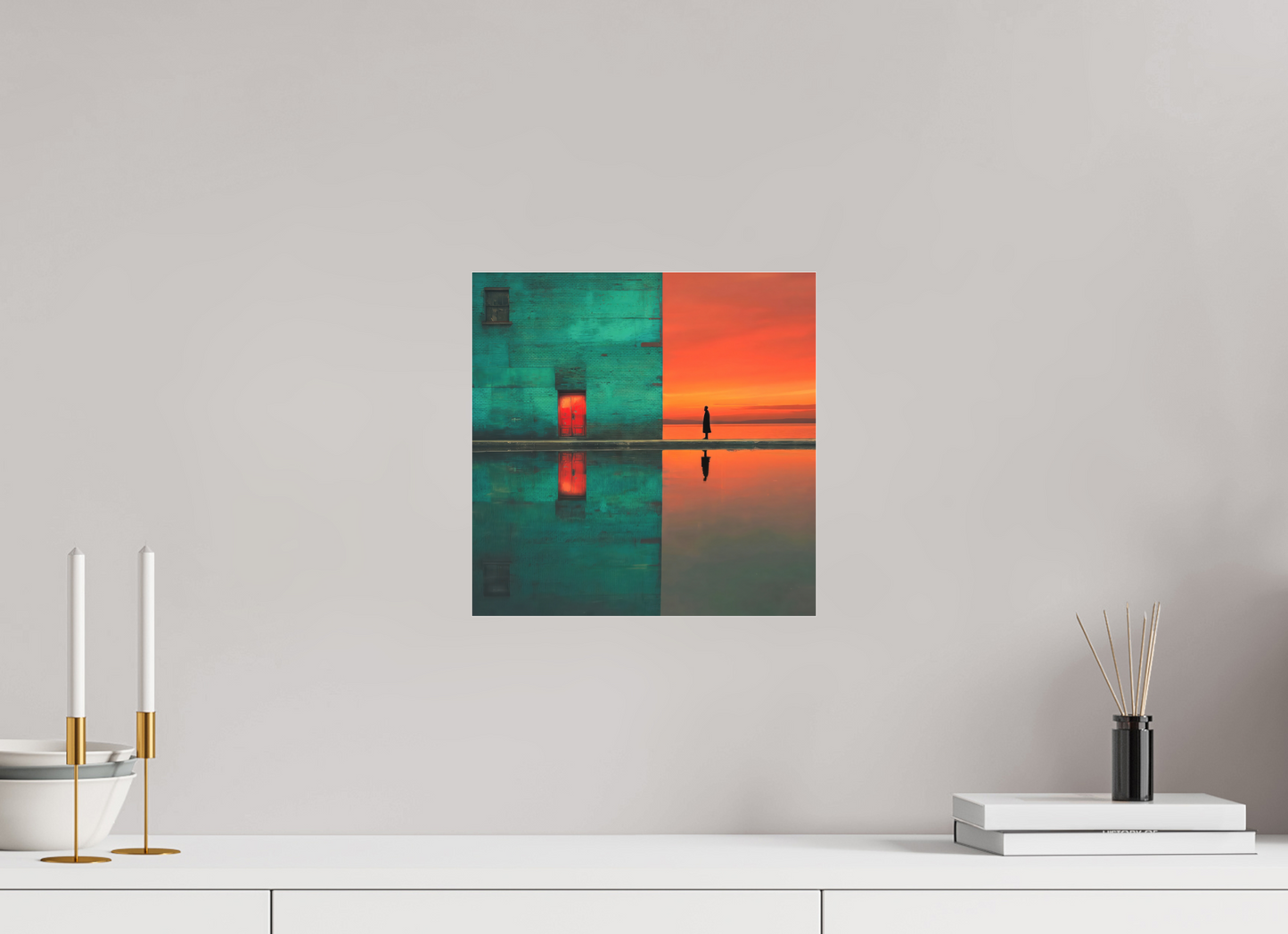 30 x 30 cm, Fine Art Pigmentdruck hinter Acrylglas Schwelle zum Meer