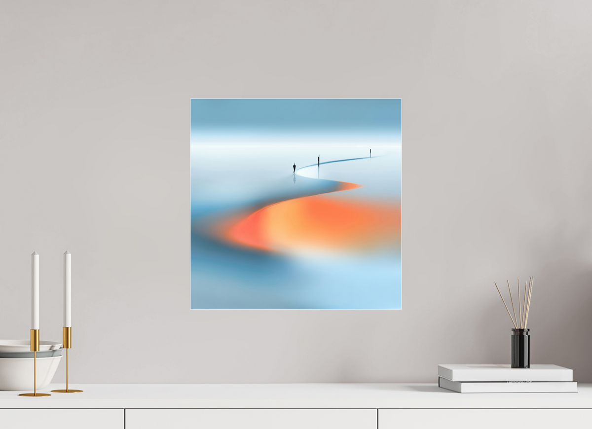 40 x 40 cm, Fine Art Pigmentdruck hinter Acrylglas Weg der Gezeiten - square